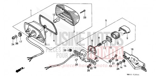 FEU ARRIERE XL600VN de 1992
